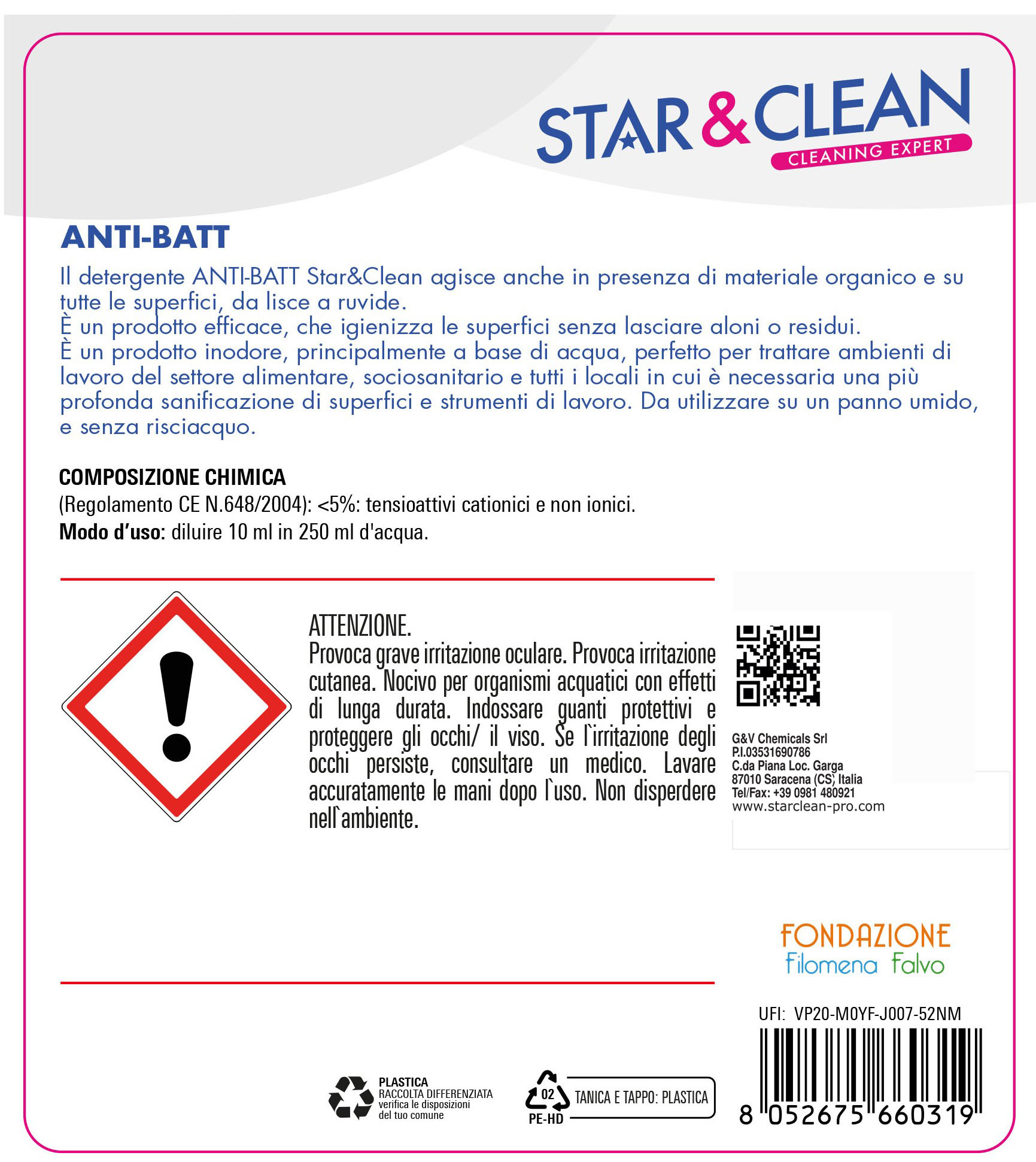 Detersivi concentrati - star clean 415 - anti-batt