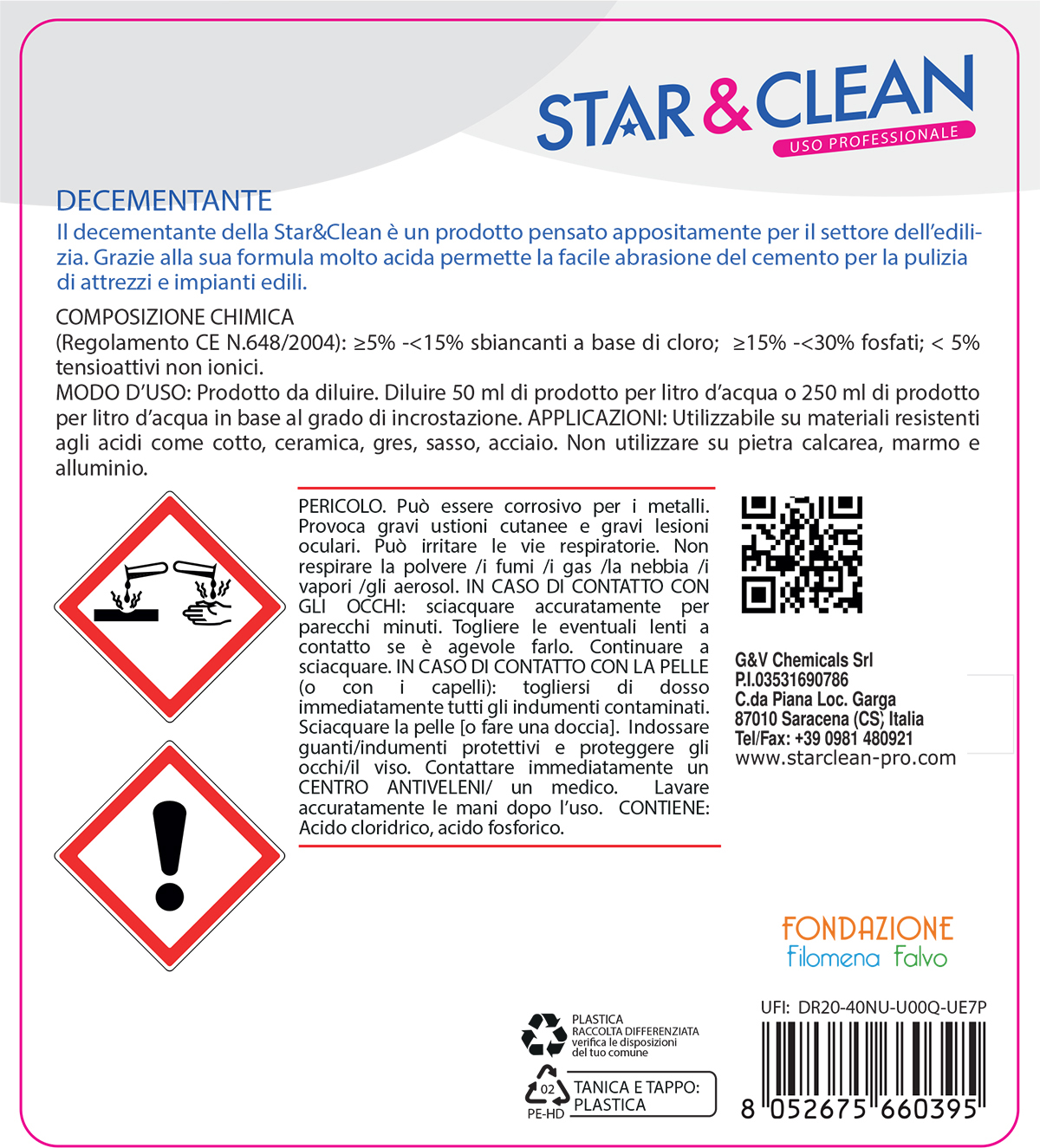 Detersivi concentrati - star clean 631 - decementante